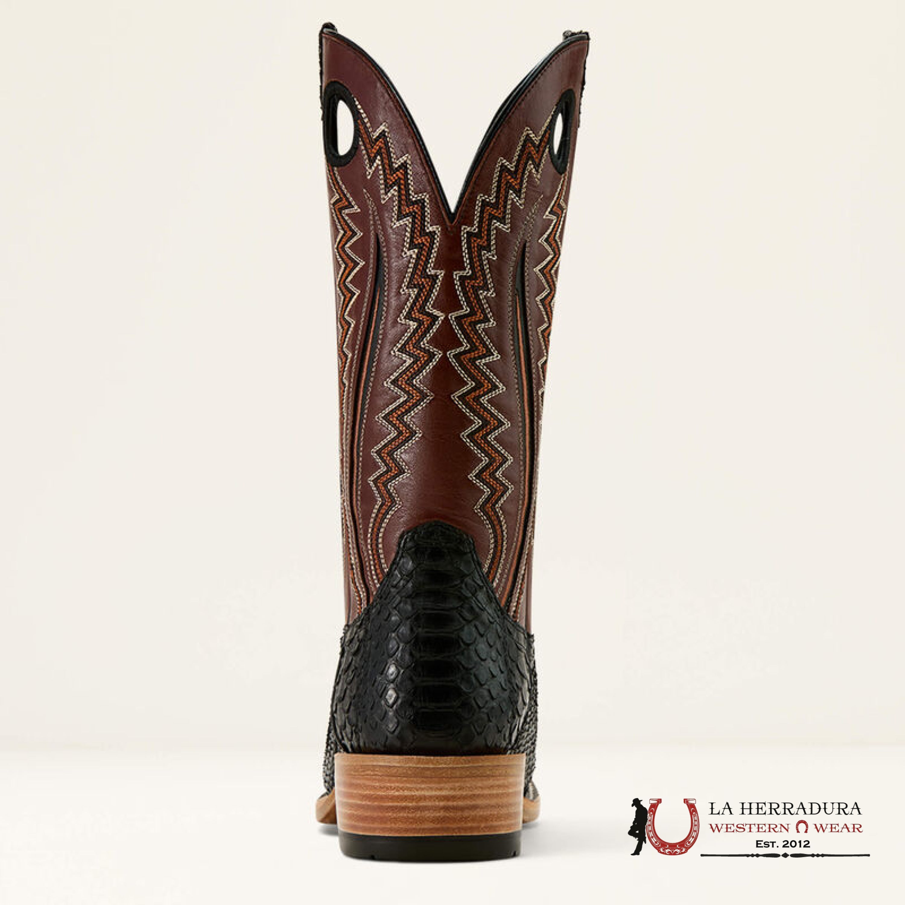 ARIAT FUTURITY STREAK MATTE BLACK PYHTON/AUTHENTIC BROWN 10058164 BOTAS HOMBRES