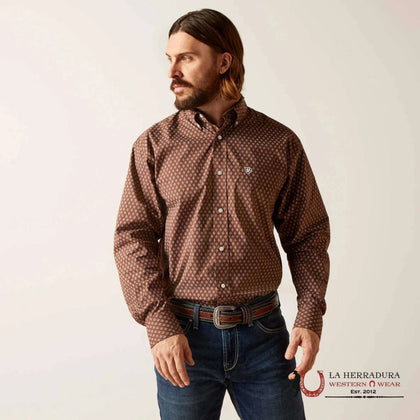 ARIAT GARDNER LONG SLEEVE SHIRT POTTING SOIL - 6528