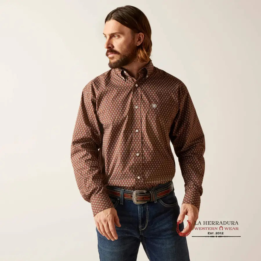 Ariat Gardner Long Sleeve Shirt Potting Soil - 6528 Ropa Hombres