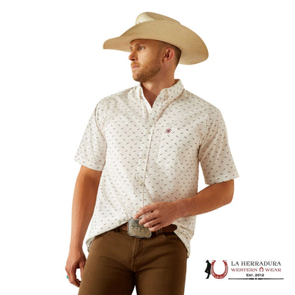 CAMISA DE MANGA CORTA ARIAT GRANT BLANCA - 10054680
