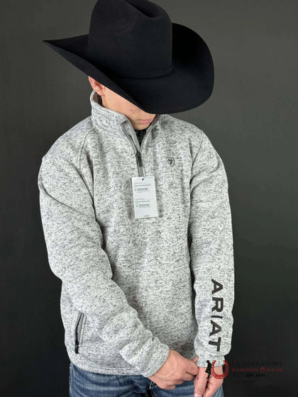 ARIAT GREY CALDWELL LOGO SWEATER SHIRT NULLA HEATHER 10046490