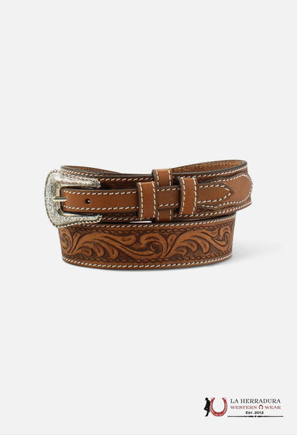 CINTURÓN ARIAT DE MUJER DE CUERO REPUJADO COLOR TAN A1039702