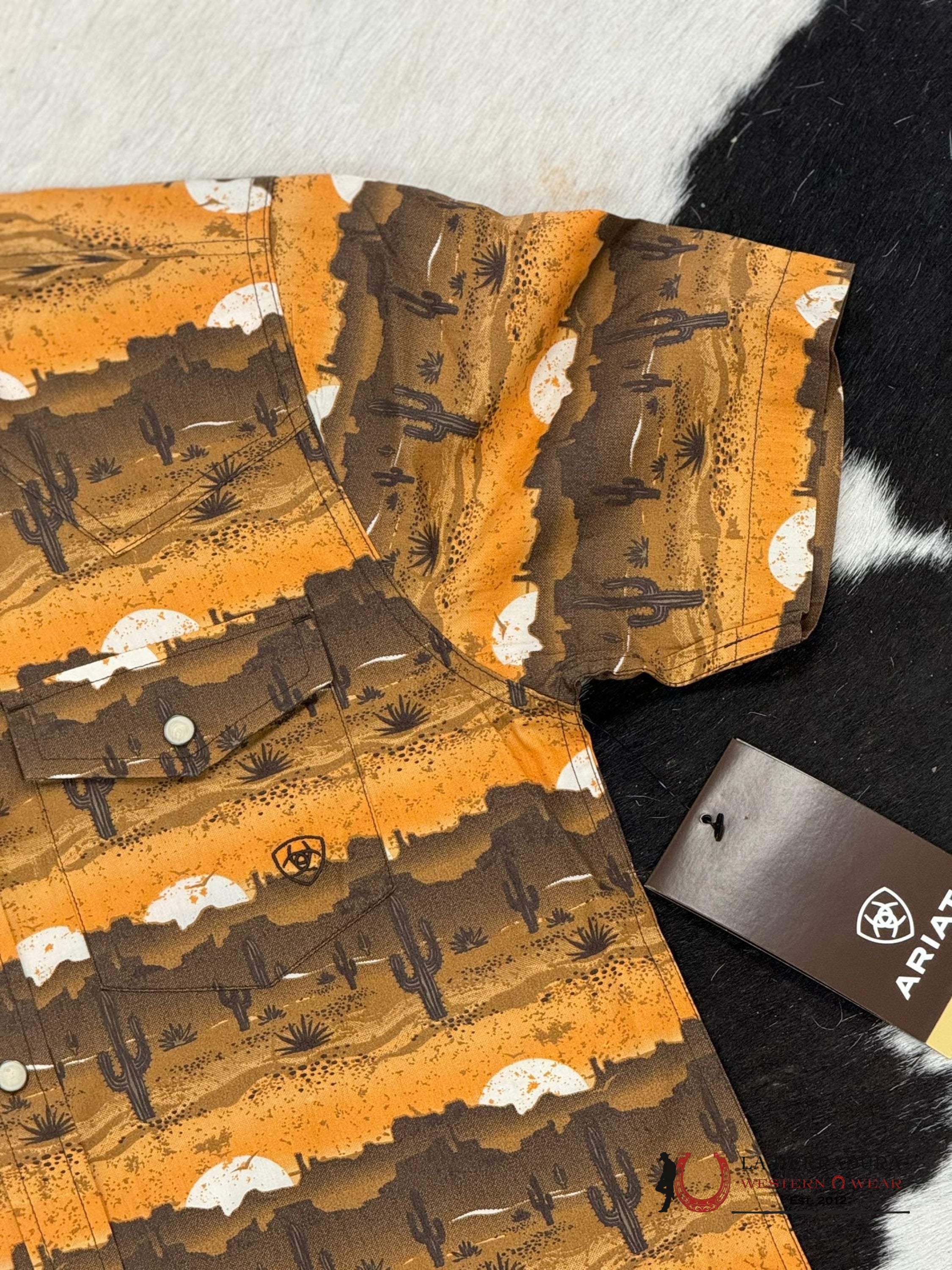 Ariat Heath Retro Mink Snap Short Sleeve Shirt Ropa Hombres