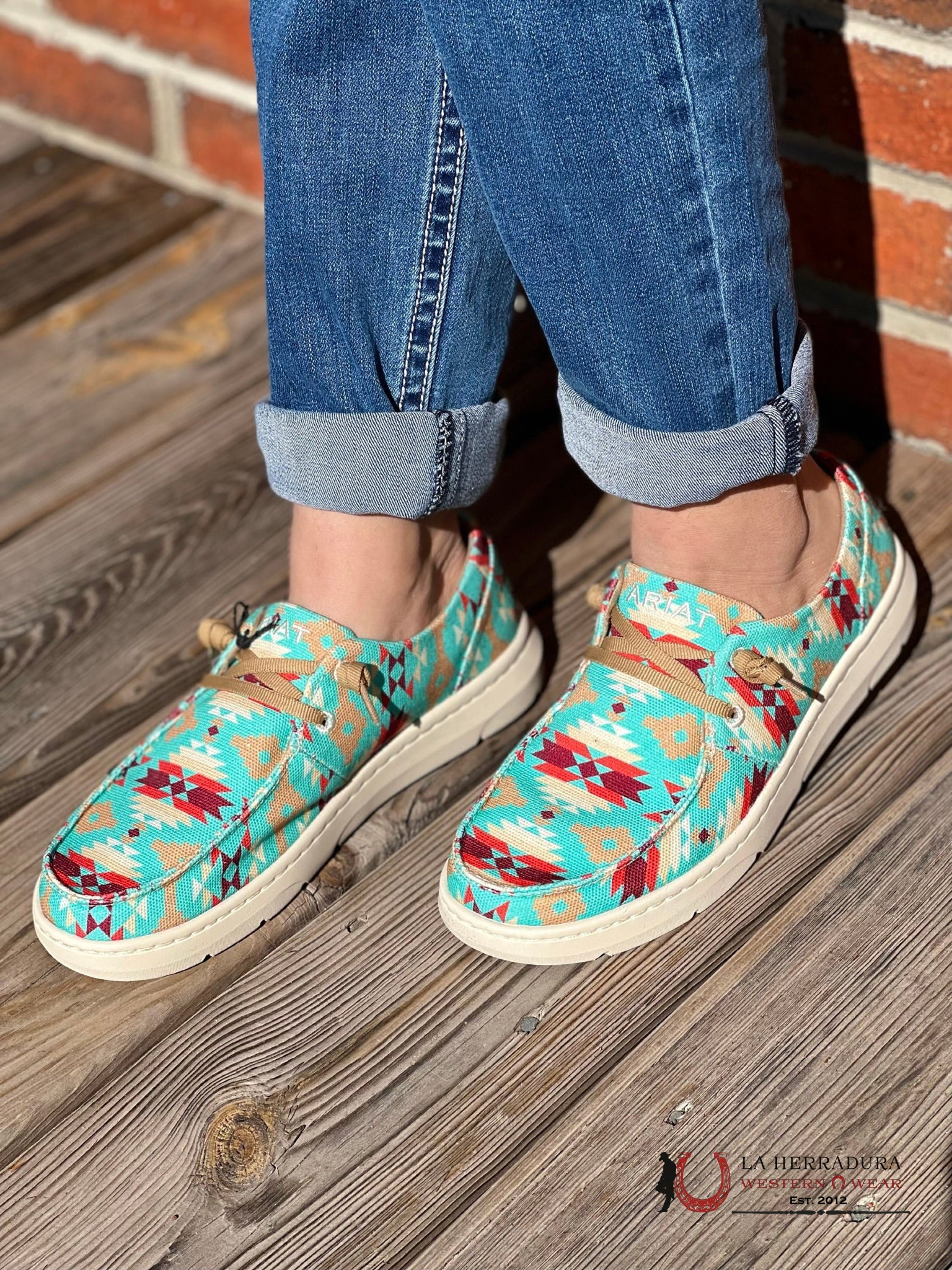 Ariat Hilo Casuales Turquoise Saddle Zapatos Mujeres