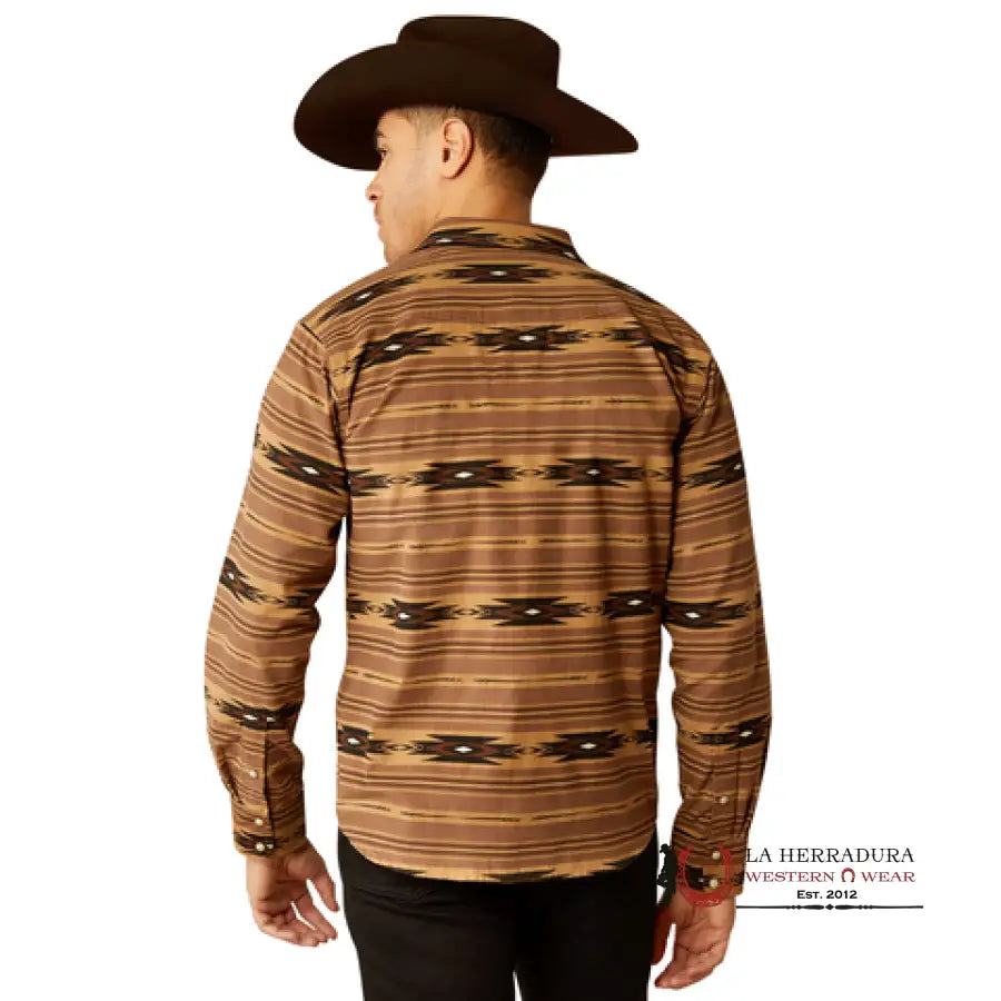 Ariat Hobart Retro Pine Bark Long Sleeve- 3874 Ropa Hombres