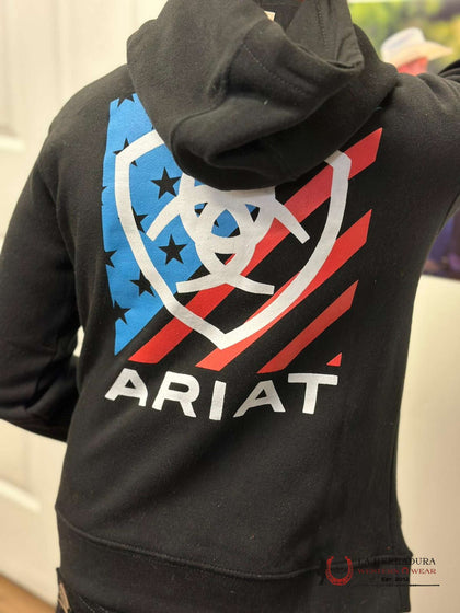 ARIAT BOYS HOODIE AMERICANA BLOCK 10041154
