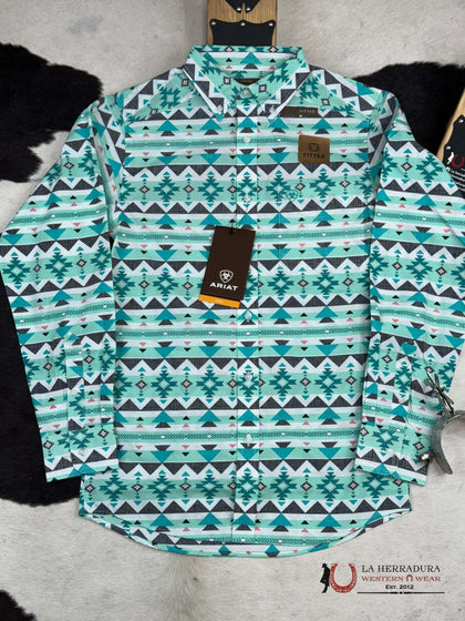 ARIAT JACEY TURQUOISE LONG SLEEVE SHIRT 10051526
