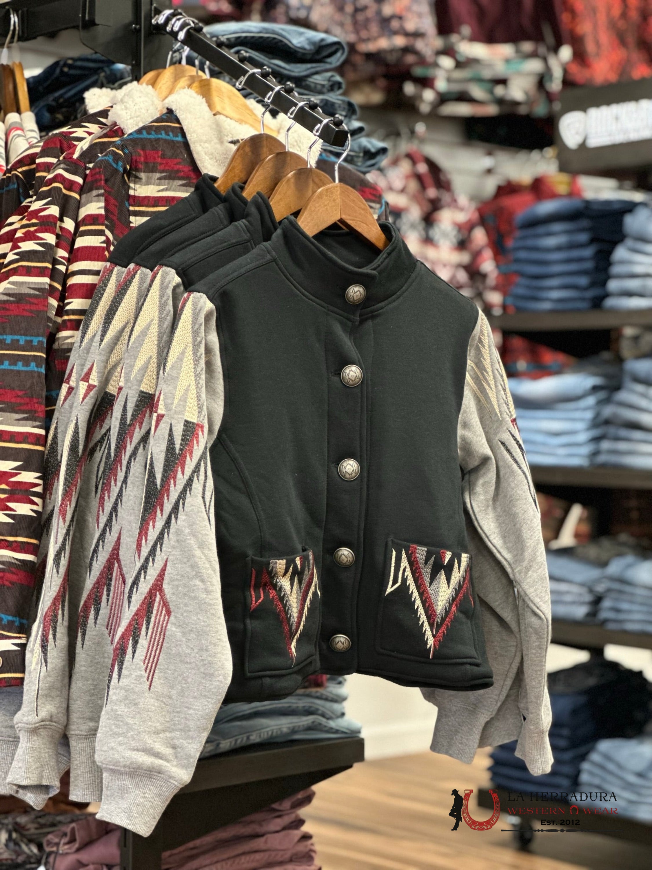 Ariat Jacket Embroidered Chimayo Jkt Black /Grey Ropa Mujeres