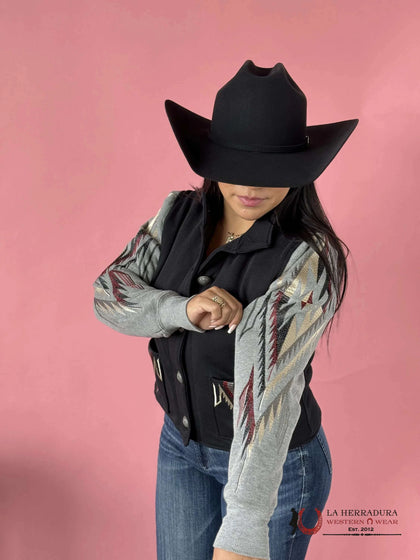 ARIAT JACKET EMBROIDERED CHIMAYO JKT BLACK /GREY 10042146