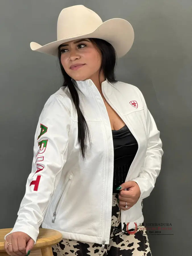 Ariat Jacket For Women White/Blanco Team Mexico Ropa Mujeres