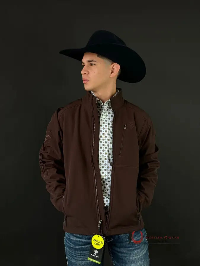 Ariat Jacket Logo 2.0 Patriot Softshell Coffebean Ropa Hombres