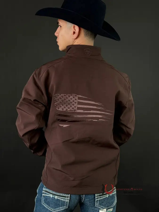 Ariat Jacket Logo 2.0 Patriot Softshell Coffebean Ropa Hombres