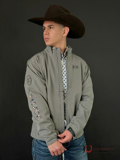 ARIAT JACKET LOGO 2.0 SOFTSEHLL JETTY GREY 10046729