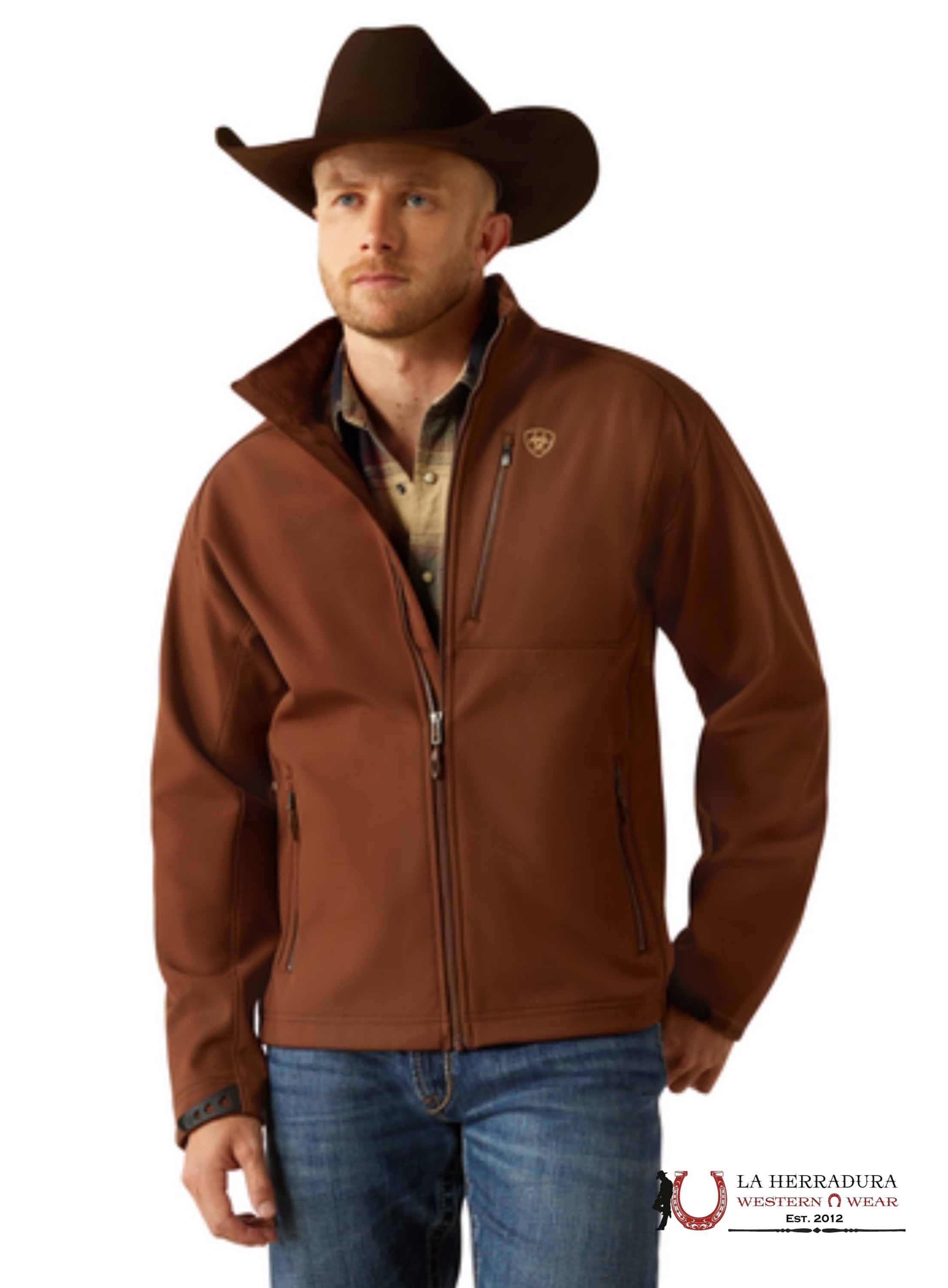 Ariat Jacket Logo 2.0 Softsehll Potting Soil- 8156 Ropa Hombres