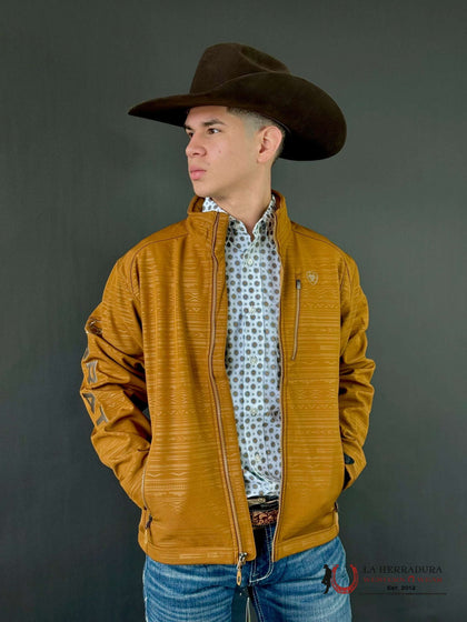 ARIAT JACKET  LOGO 2.0 SOFTSHELL CHETSNUT EMBOSSED