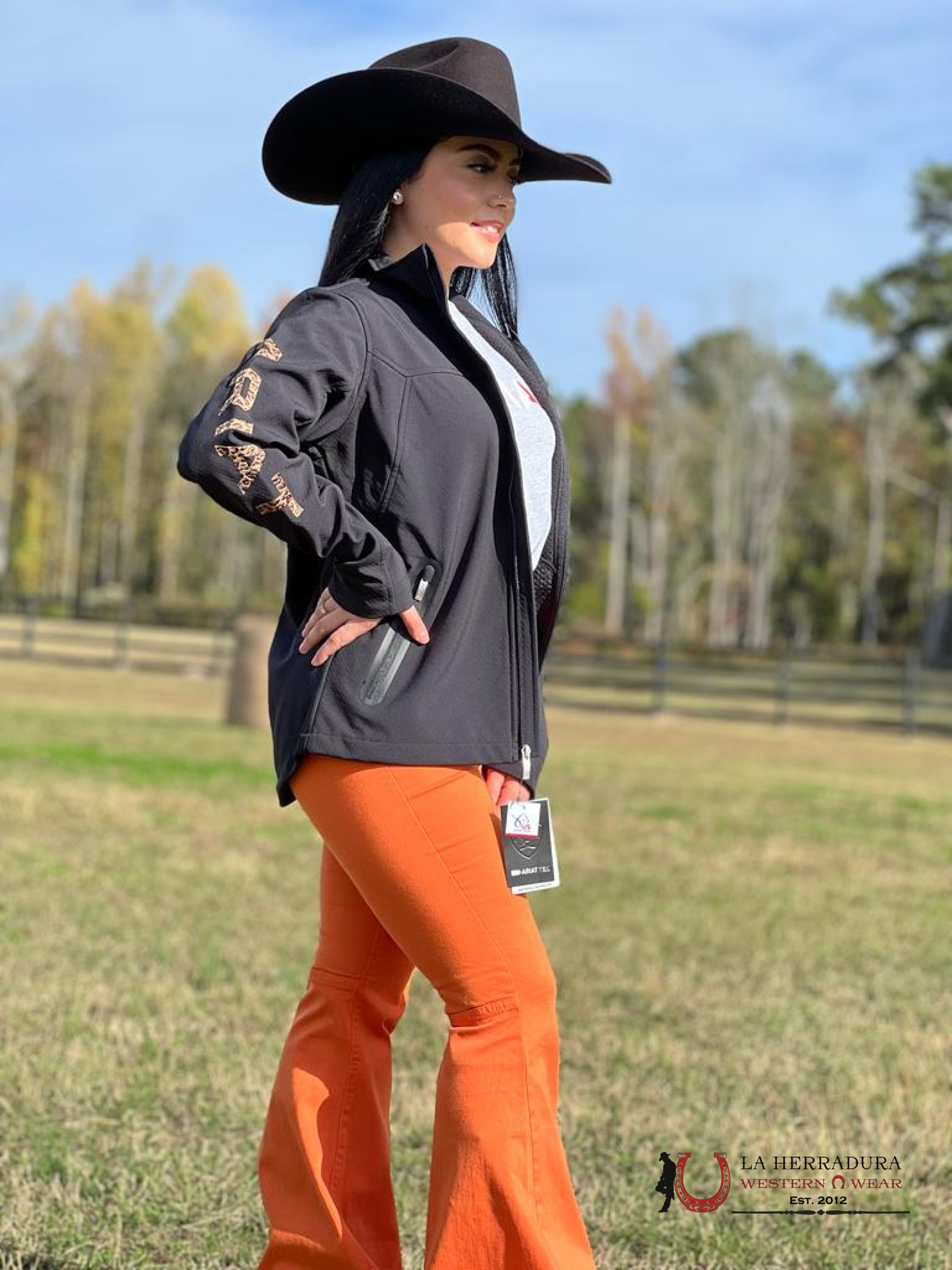 Ariat Jacket New Team Softshell Black/Leopard Ropa Mujeres