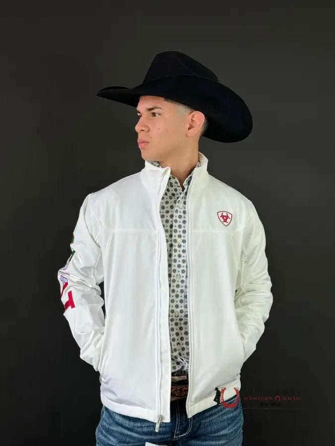 Ariat Jacket New Team Softshell Mexico White Ropa Hombres