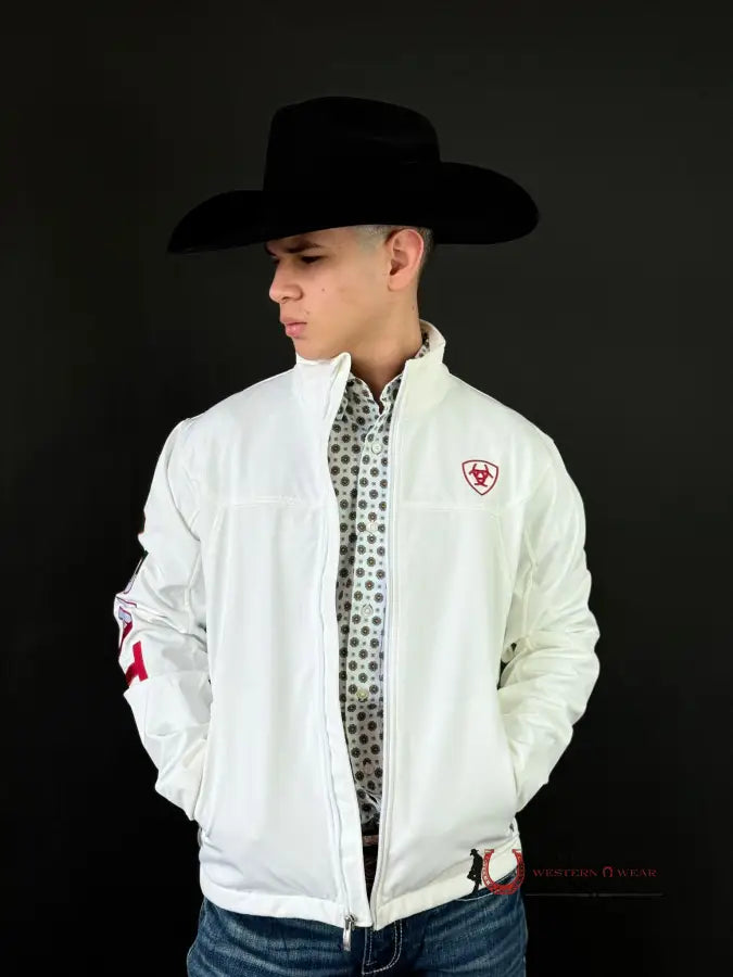 Ariat Jacket New Team Softshell Mexico White Ropa Hombres