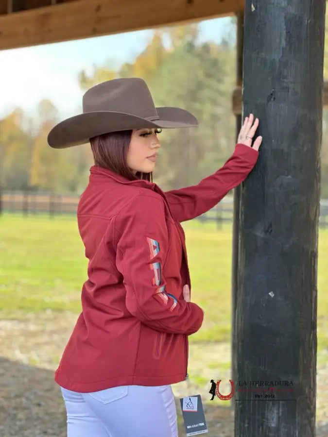 Ariat Jacket New Team Softshell Rouge Red / Celestial Serape Ropa Mujeres