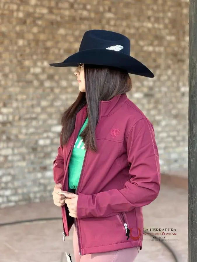 Ariat Jacket New Team Softshell Rouge Red / Pink Ropa Mujeres