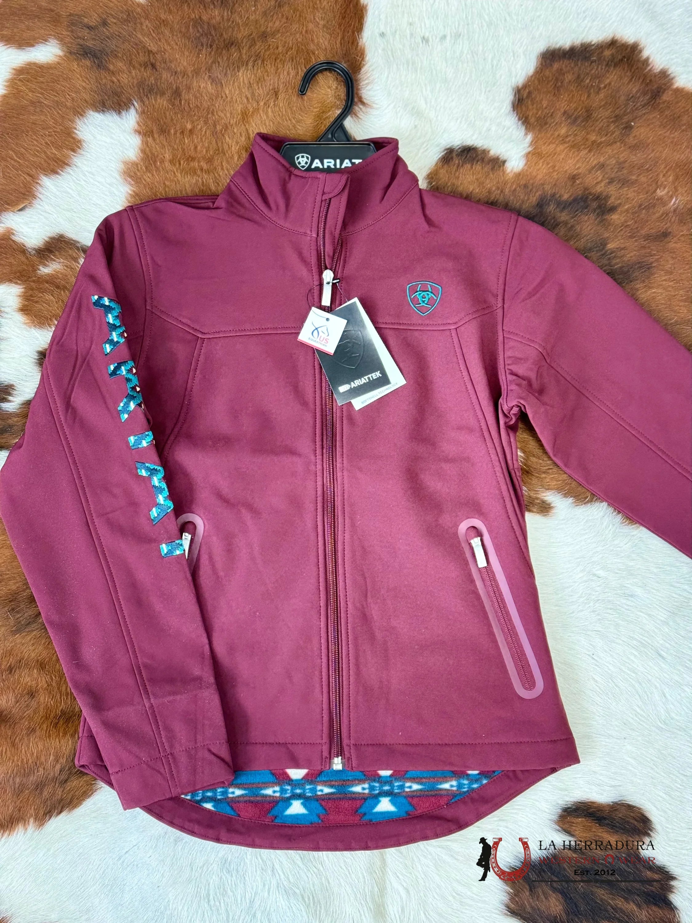 Ariat Jacket Tawny Port/Baja Team Softshell Ropa Mujeres