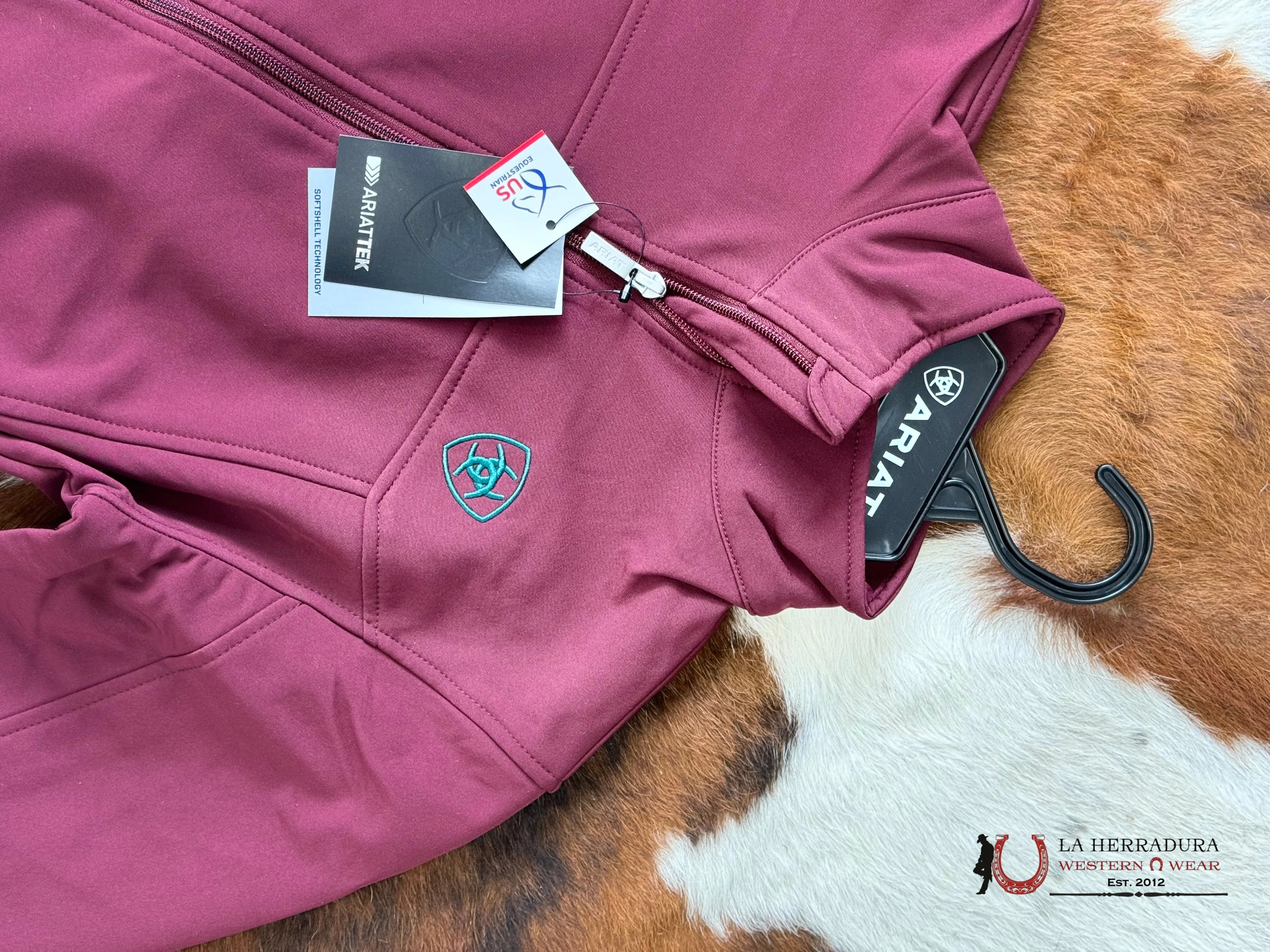 Ariat Jacket Tawny Port/Baja Team Softshell Ropa Mujeres