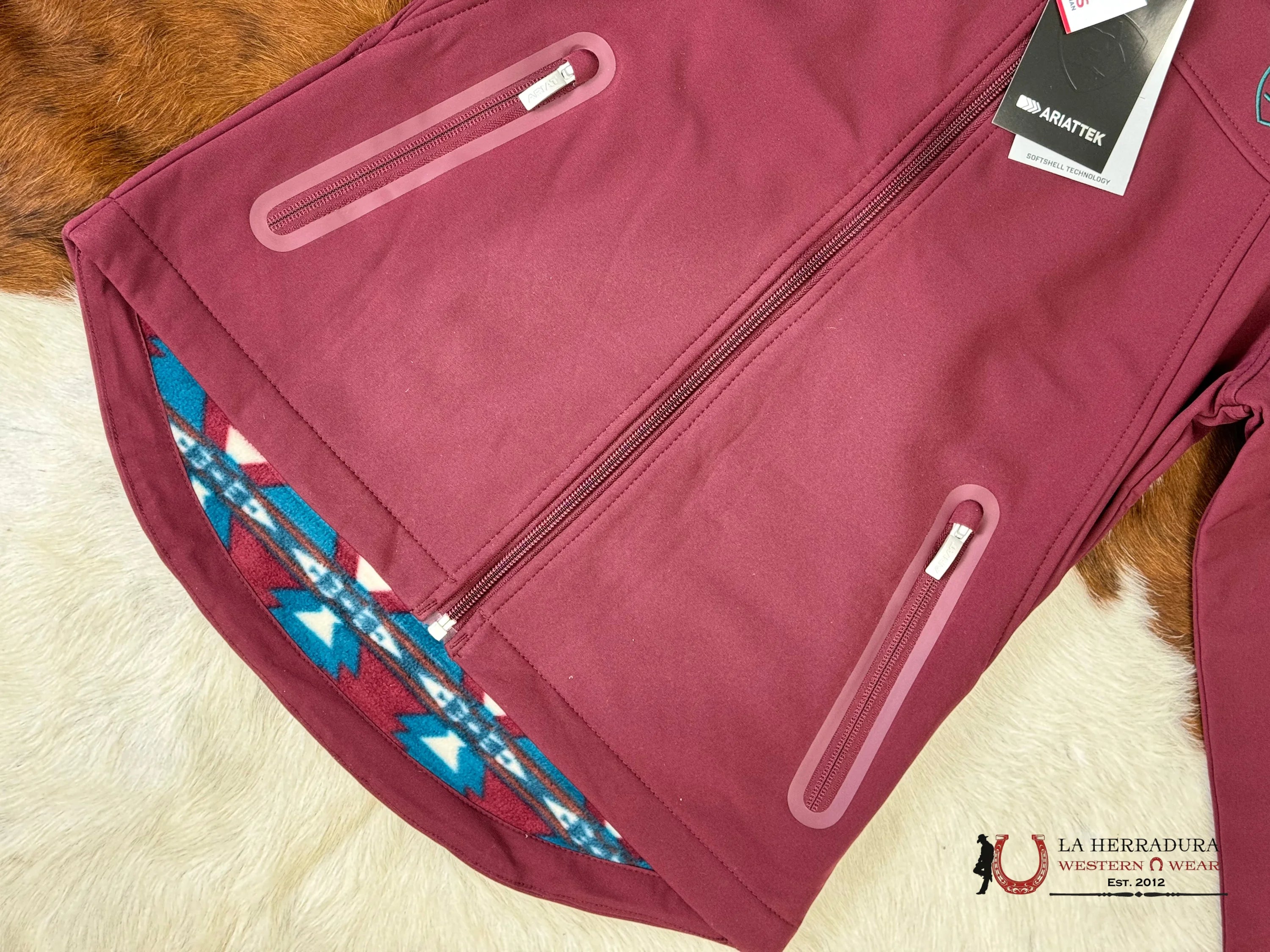 Ariat Jacket Tawny Port/Baja Team Softshell Ropa Mujeres