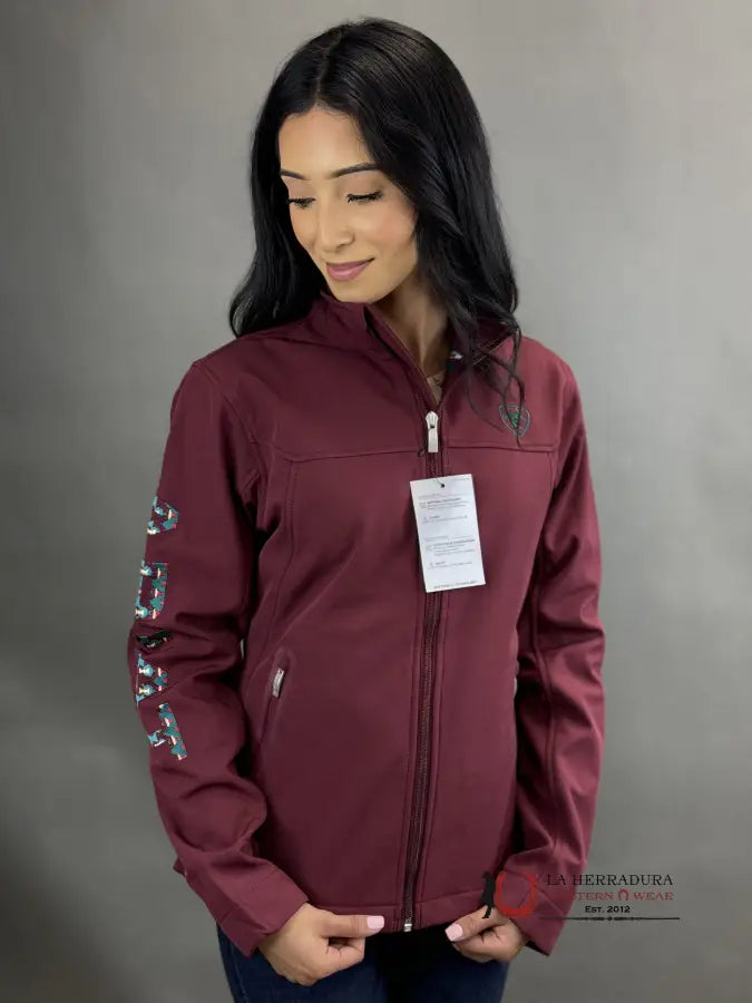 Ariat Jacket Tawny Port/Baja Team Softshell Ropa Mujeres