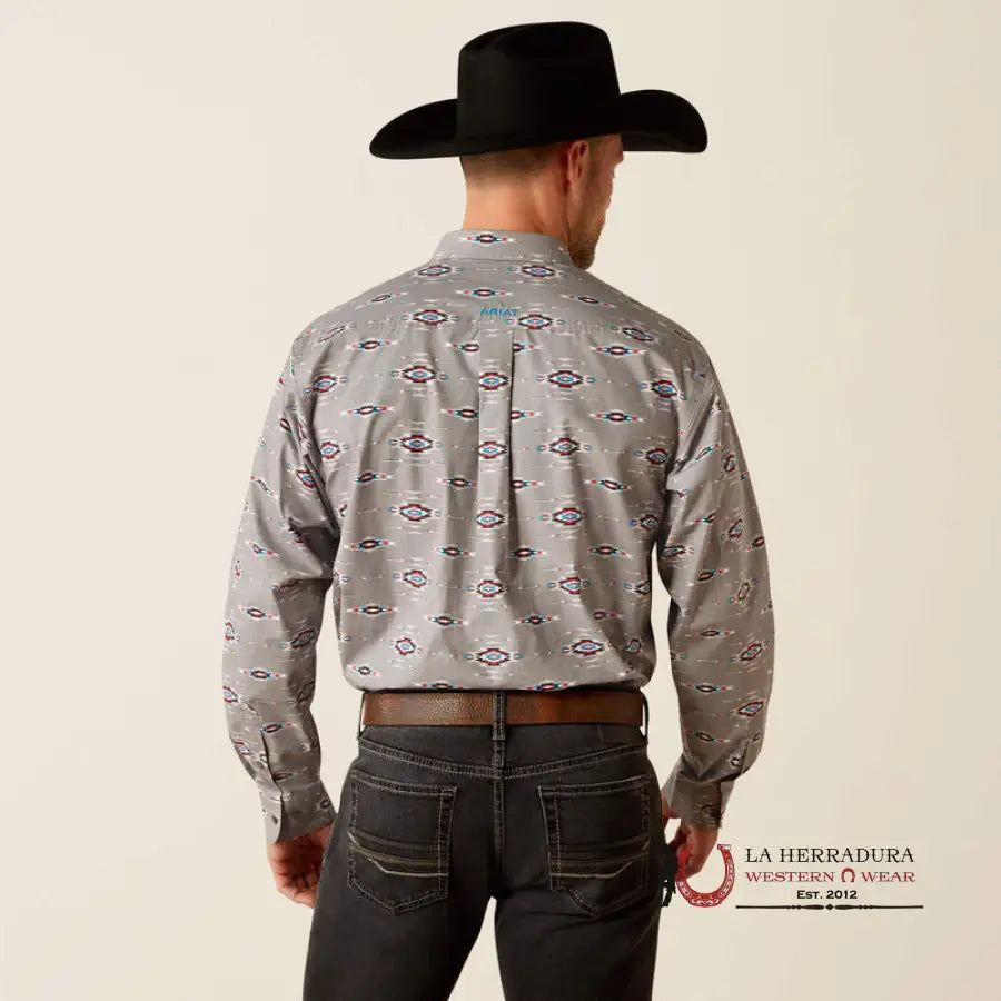 Ariat Jarrod Long Sleeve Shirt Grey Classic Fit - 3896 Ropa Hombres