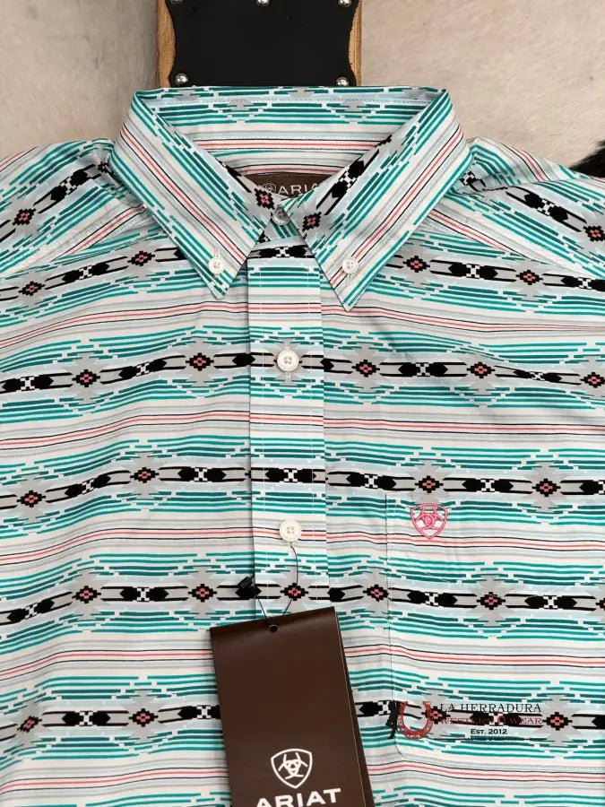 Ariat Jefferson Ice Green Long Sleeve Shirt Ropa Hombres