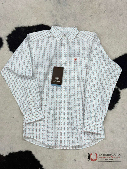 ARIAT KADE WHITE LONG SLEEVE SHIRT CLASSIC FIT 10048443