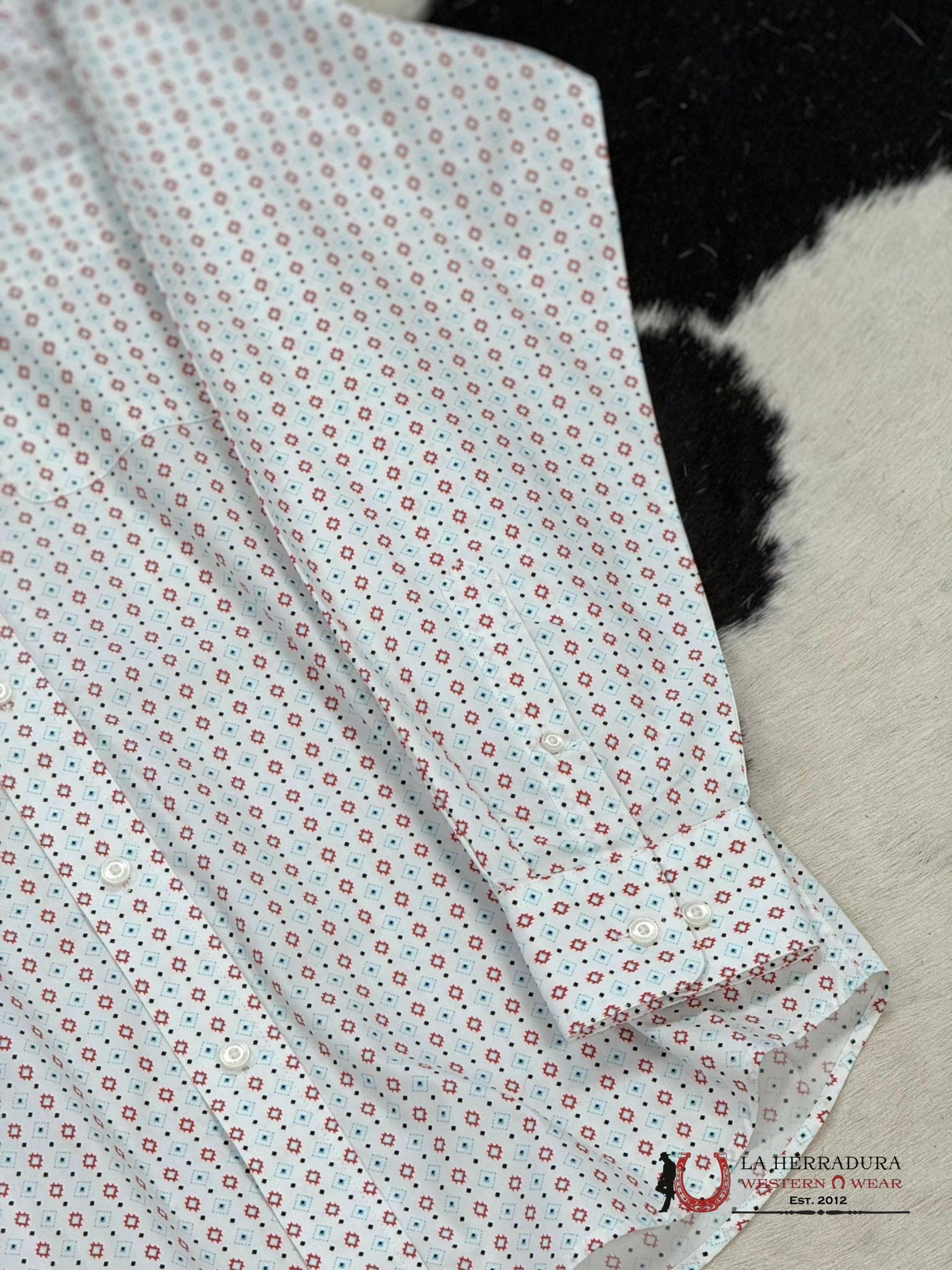 Ariat Kade White Long Sleeve Shirt Classic Fit Ropa Hombres