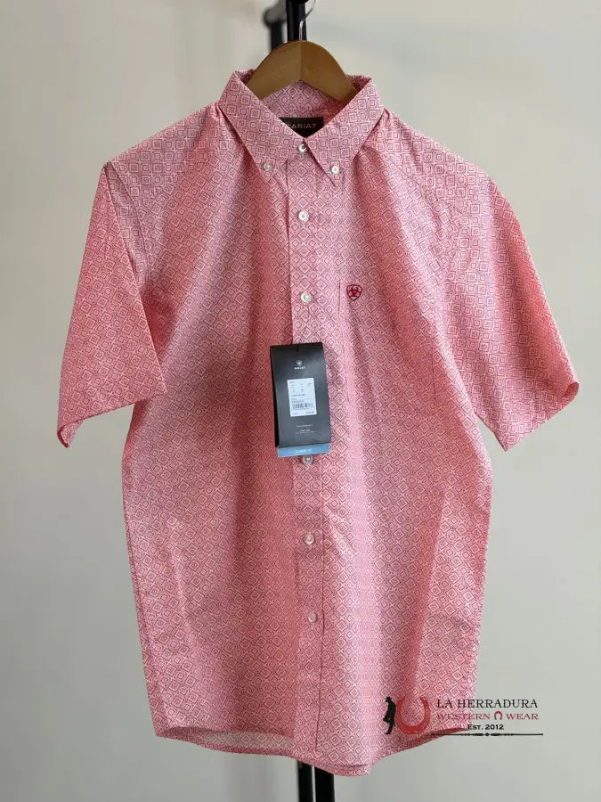 Ariat Kamden Coral Short Sleeve Shirt Ropa Hombres