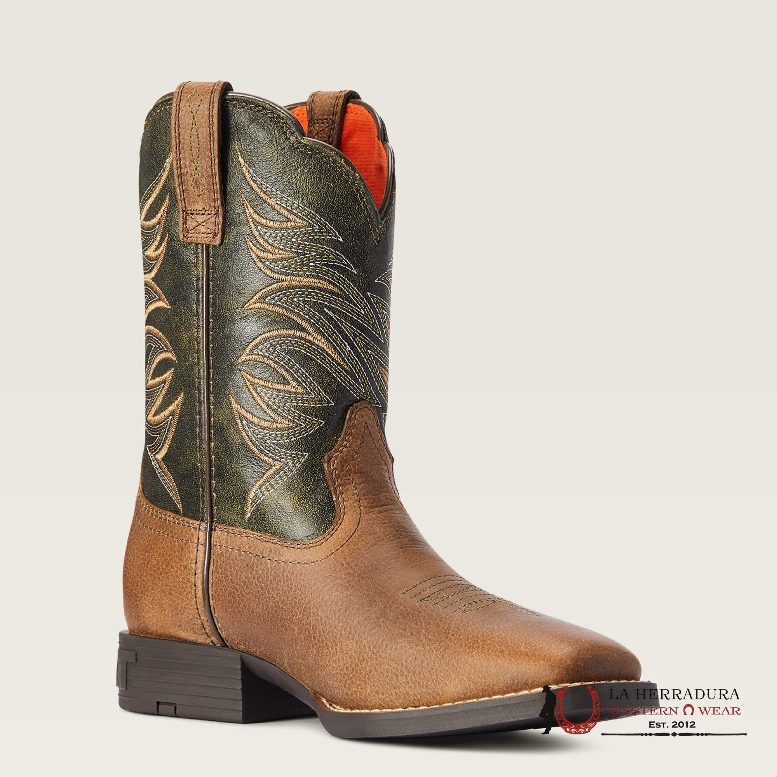 ARIAT KIDS FIRECATCHER Y DISTRESSED BROWN/ALFALFA -10042414 NIÑOS