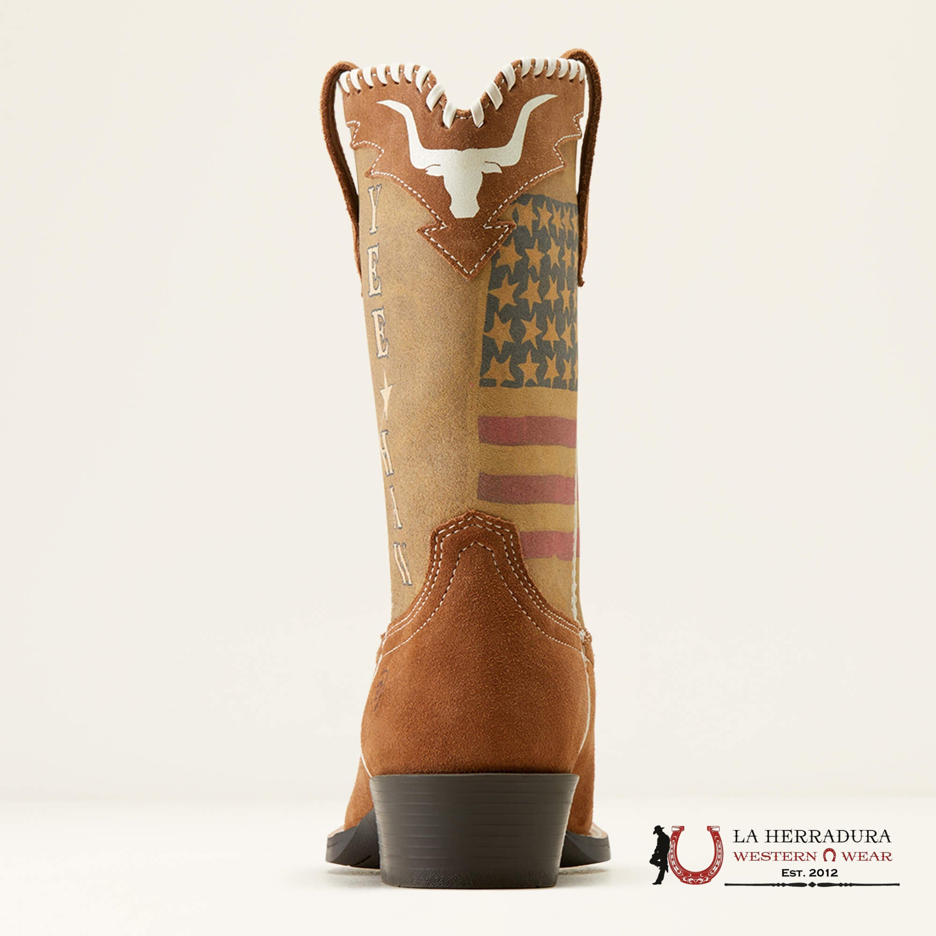 ARIAT KIDS FUTURITY RODEO CHESTNUT SUEDE/AMERICAN COWBOY -10050965 NIÑOS