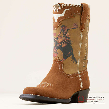 ARIAT KIDS FUTURITY RODEO CHESTNUT SUEDE/AMERICAN COWBOY -10050965
