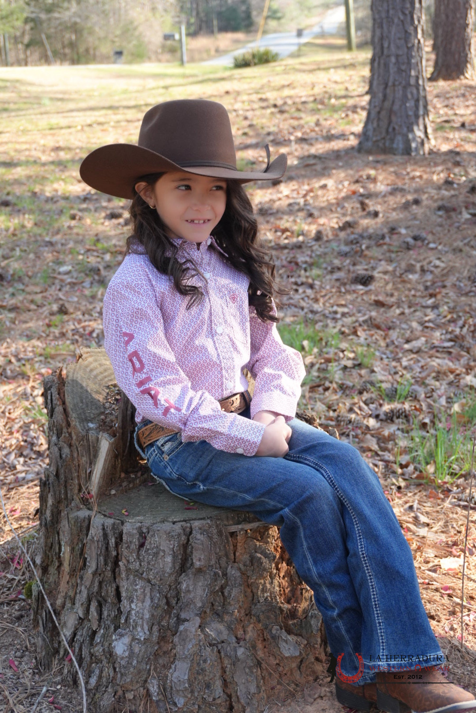 Ariat Team Kirby Long Sleeve Fineleigh Geo Print Girls Shirt - 4936 NIÑAS