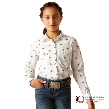 ARIAT NIÑAS - CAMISETA MANGA LARGA THUNDERBIRD BLANCA 10047180