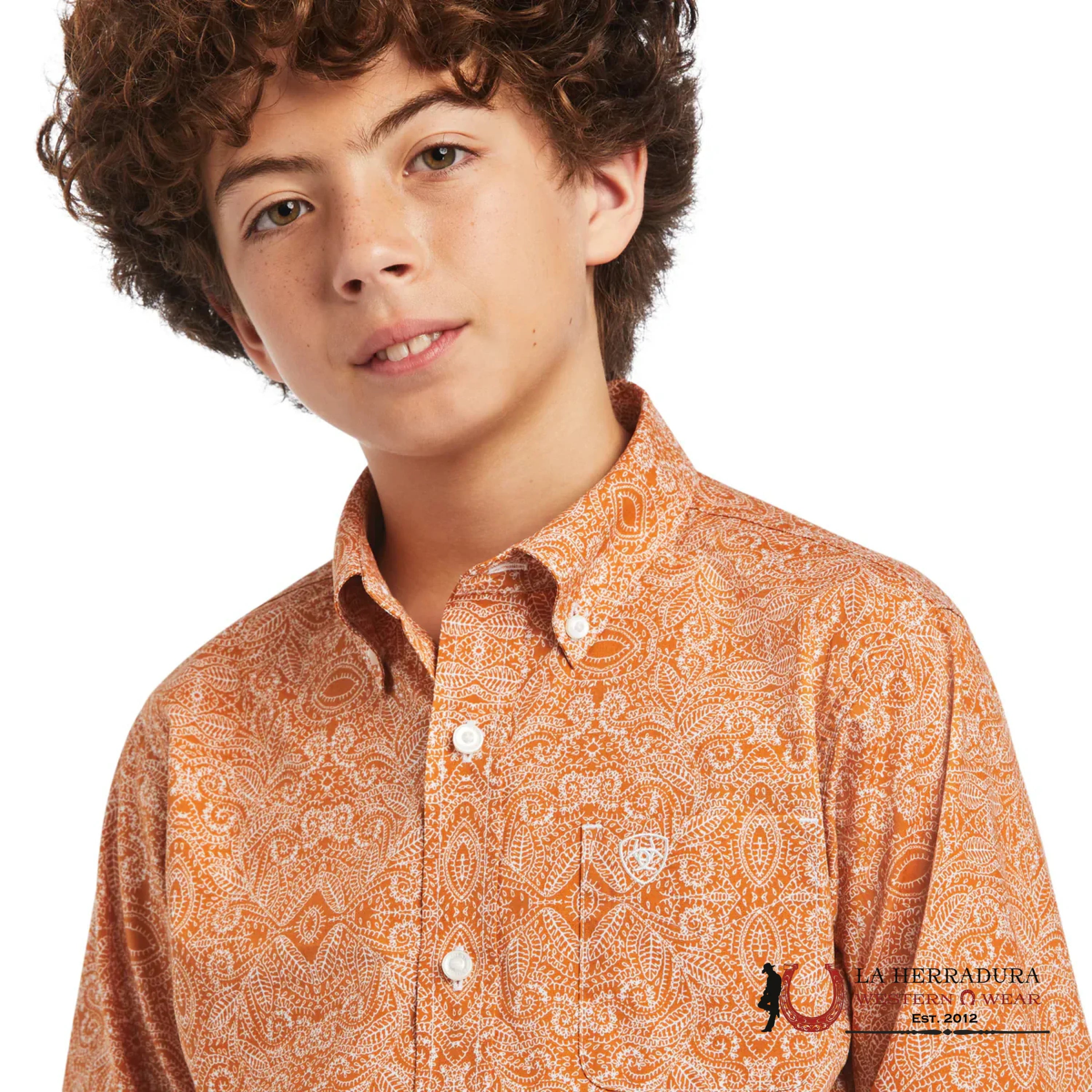ARIAT KIDS SHIRT -BOYS AMBER DUSK BRAYLON CLSSC LS 10040731 NIÑOS
