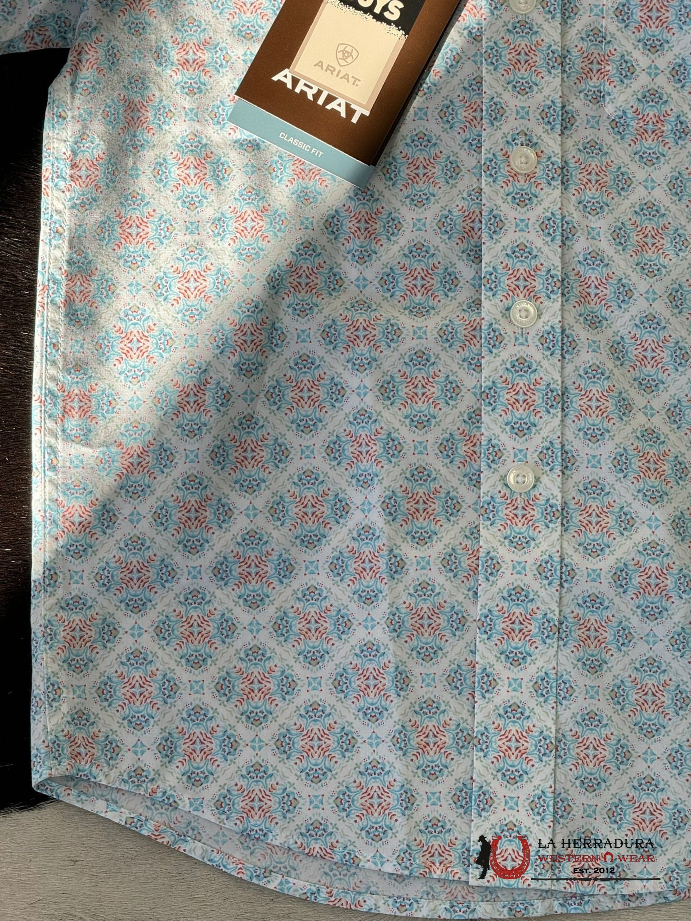 ARIAT KIDS SHIRT -BOYS AQUA KAI SS 10048662 NIÑOS