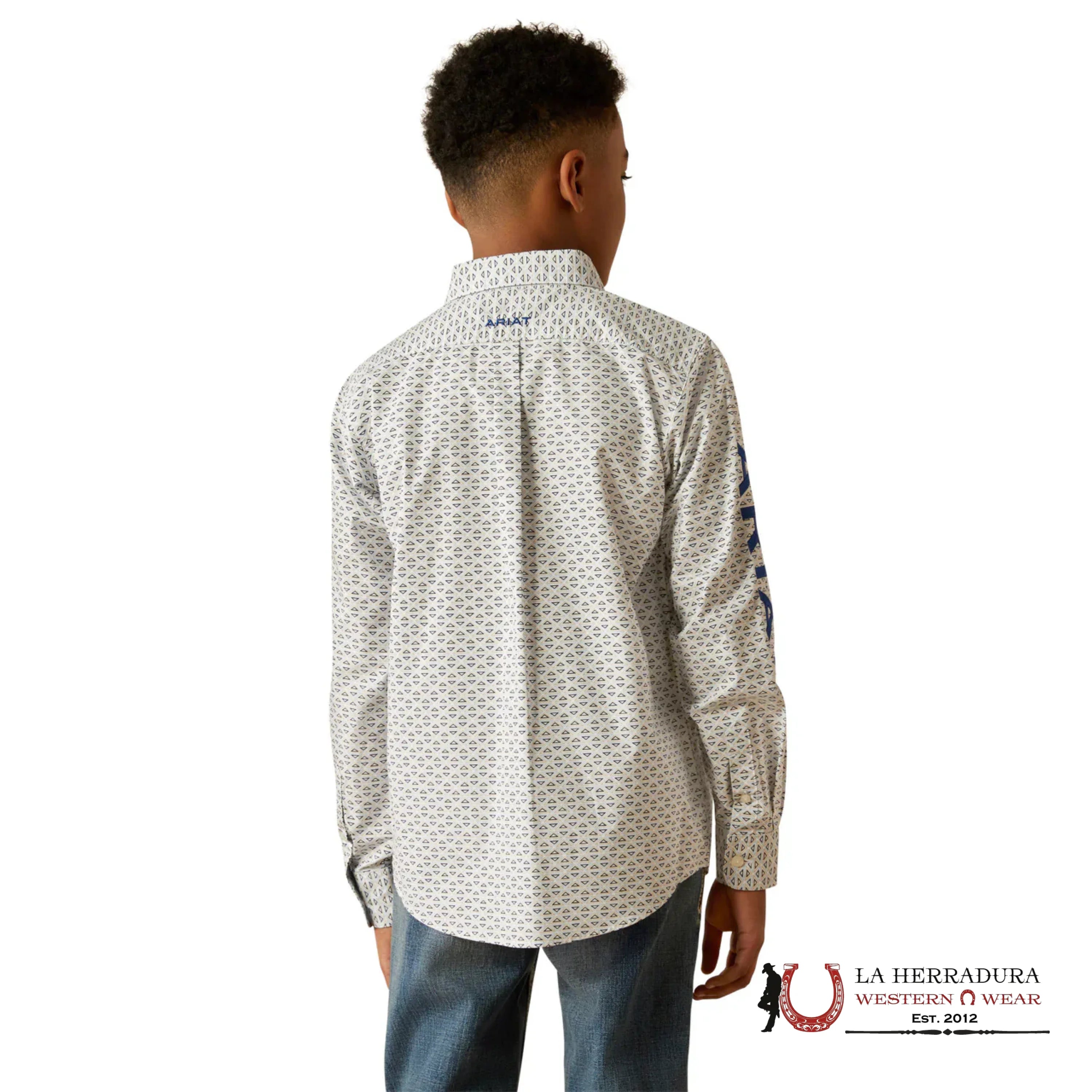 ARIAT KIDS SHIRT -BOYS BLUE/NAVY TEAM DREW 10054796 NIÑOS