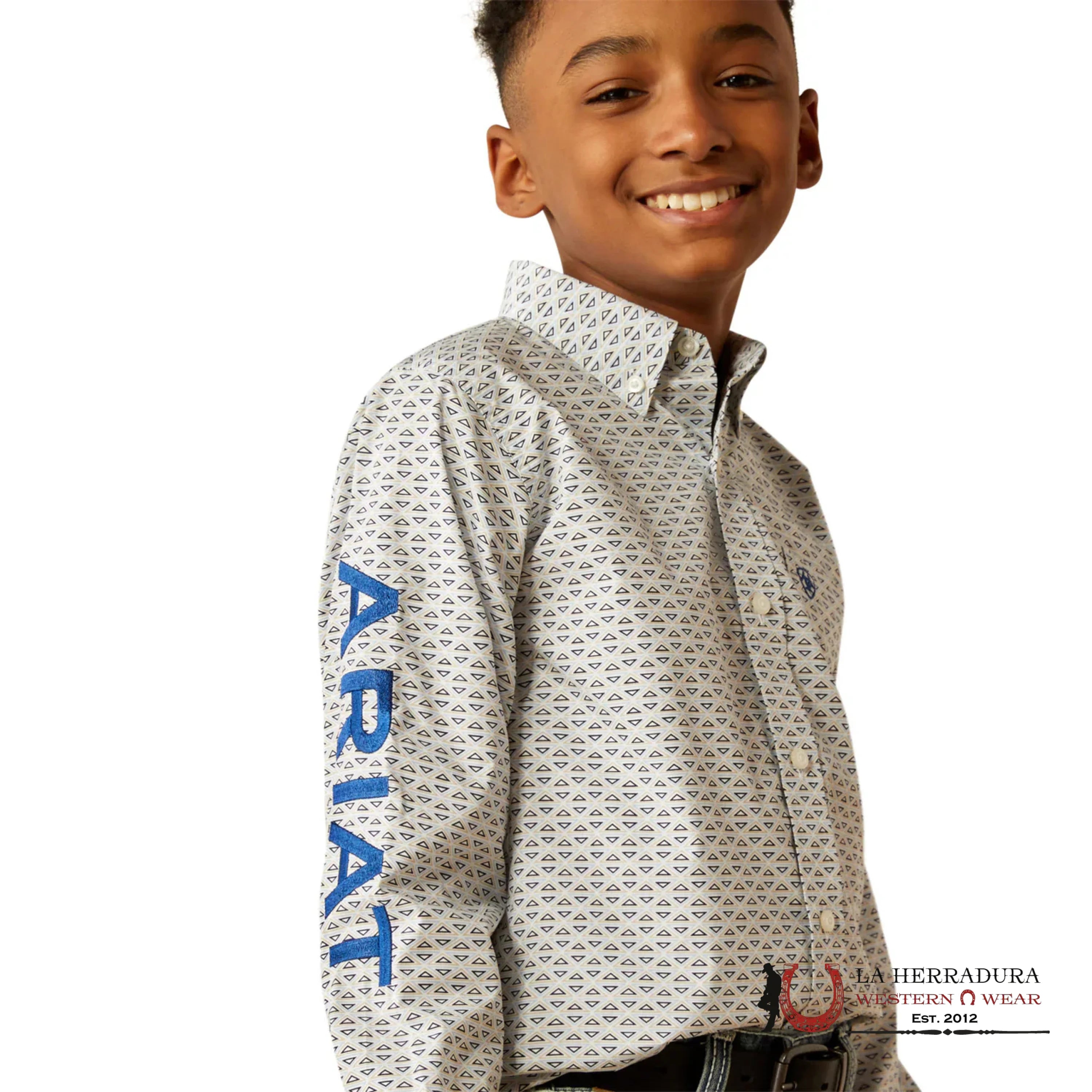 ARIAT KIDS SHIRT -BOYS BLUE/NAVY TEAM DREW 10054796 NIÑOS