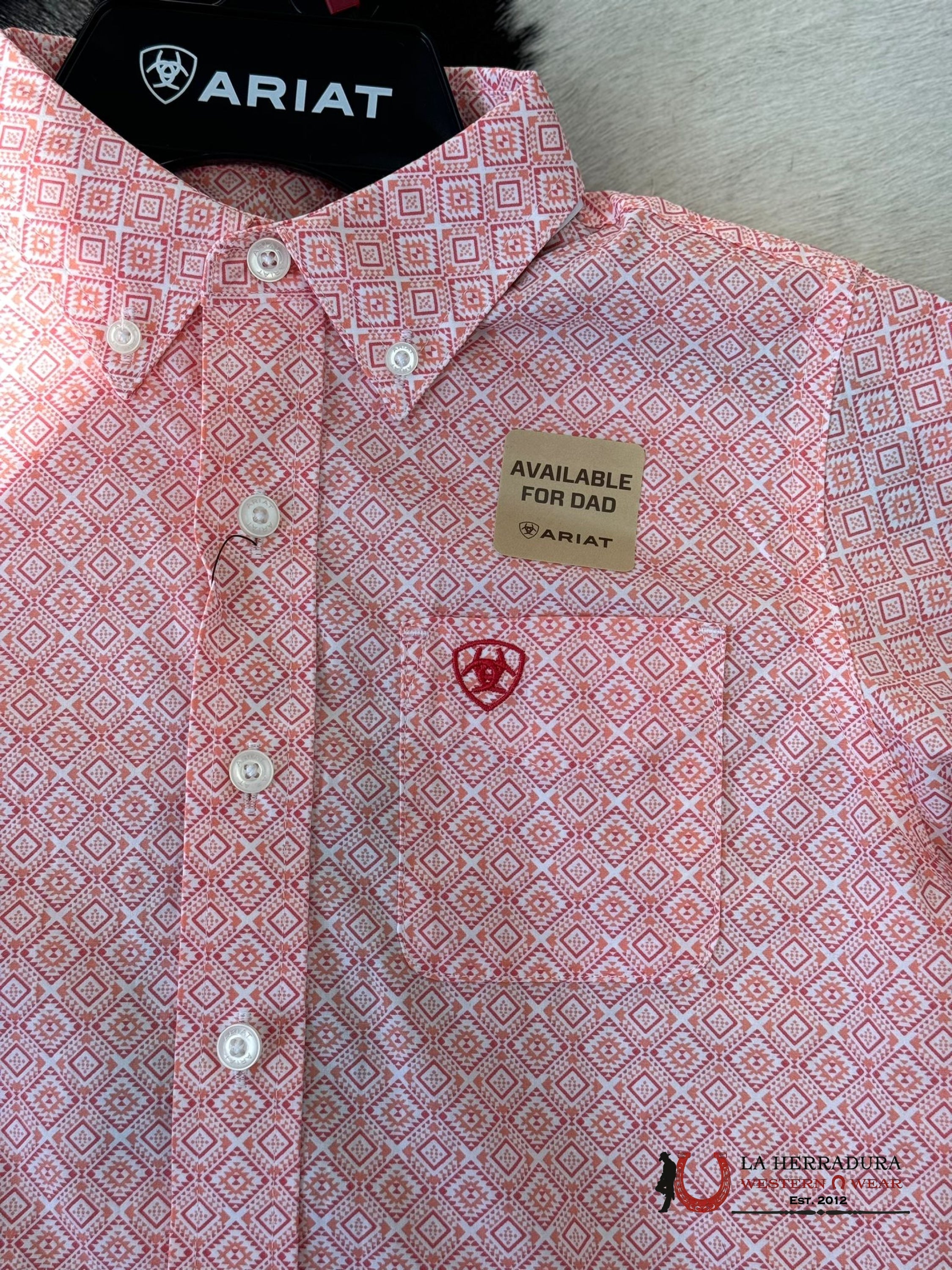 ARIAT KIDS SHIRT -BOYS CORAL KAMDEN 10048663 NIÑOS