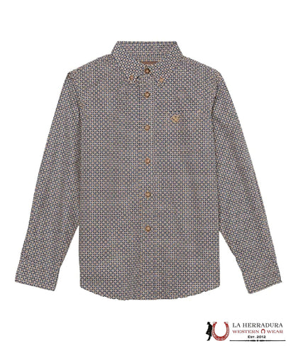 CAMISETA ARIAT PARA NIÑOS - AZUL MARINO GRIS GRANDE DE NIÑO MANGA LARGA 10042798