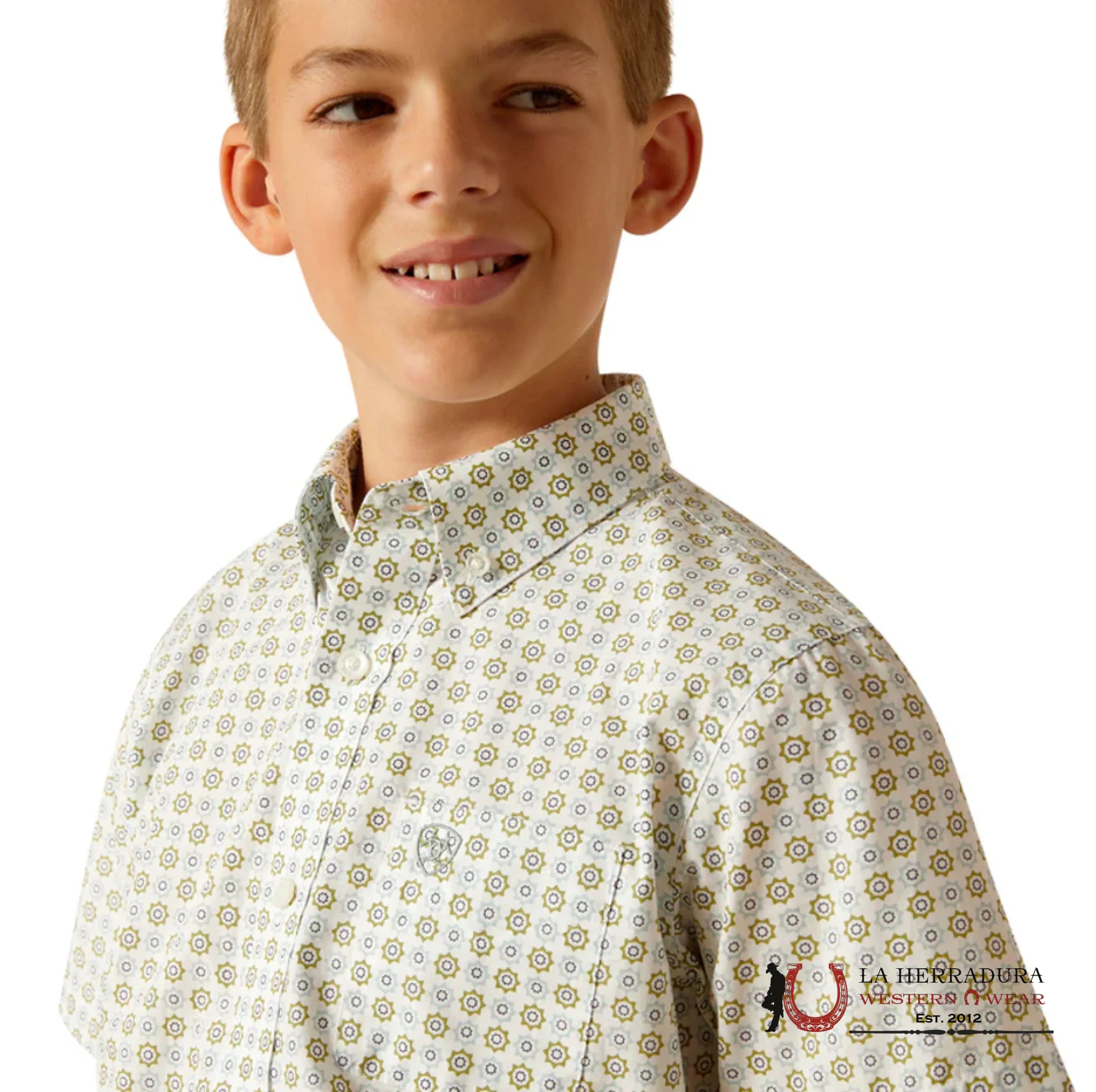 ARIAT KIDS SHIRT -BOYS GREEN EDUARDO 10051407 NIÑOS