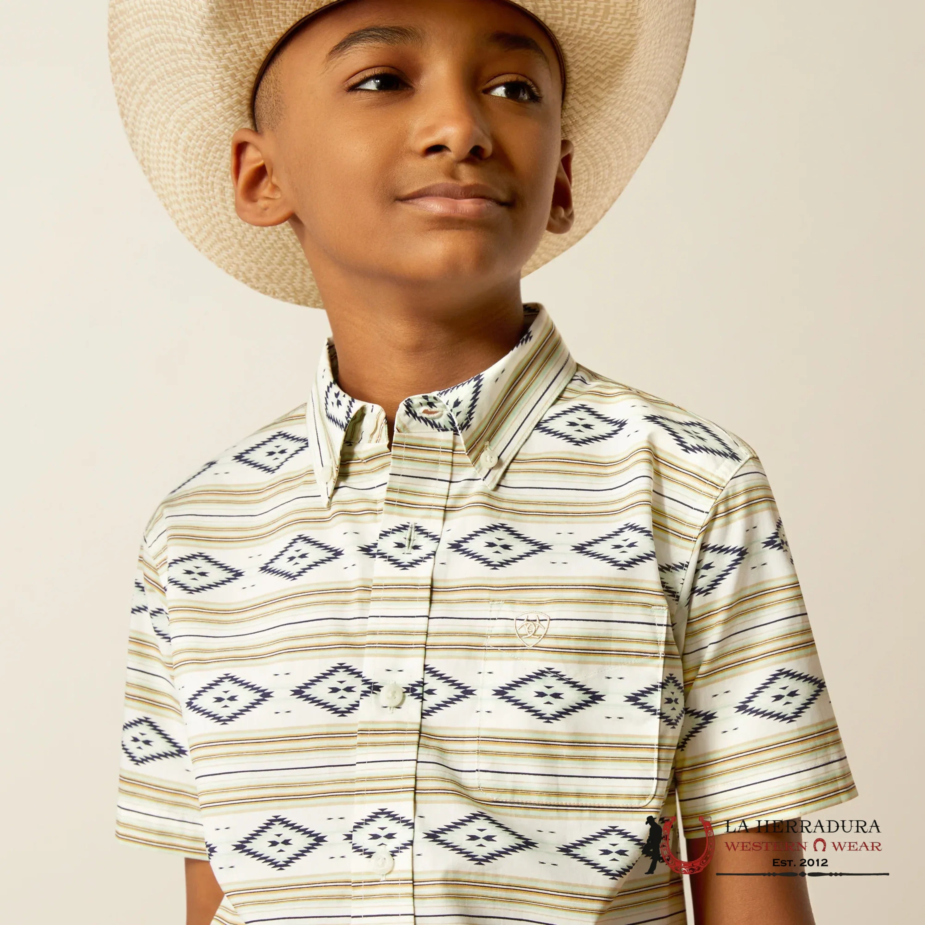 ARIAT KIDS SHIRT -BOYS MINT CHRISTOPHER SS 10054783 NIÑOS