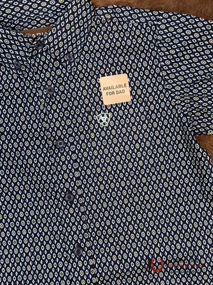 CAMISA ARIAT PARA NIÑOS - NIÑO AZUL MARINO CLARK MANGA CORTA 10054780