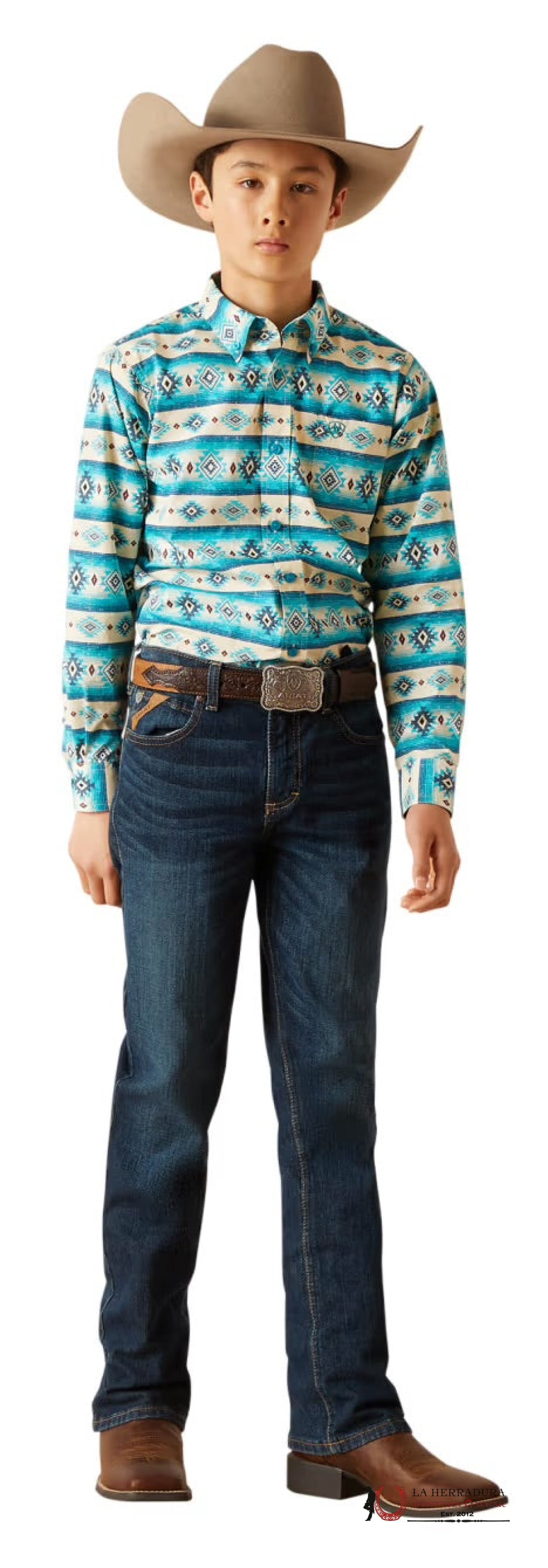 ARIAT KIDS SHIRT -BOYS SANDSHELL BRENT LS 10046431 NIÑOS