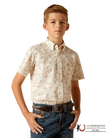 CAMISETA ARIAT PARA NIÑOS - CAMISETA DE MANGA CORTA EDISON TAN PARA NIÑOS 10051408