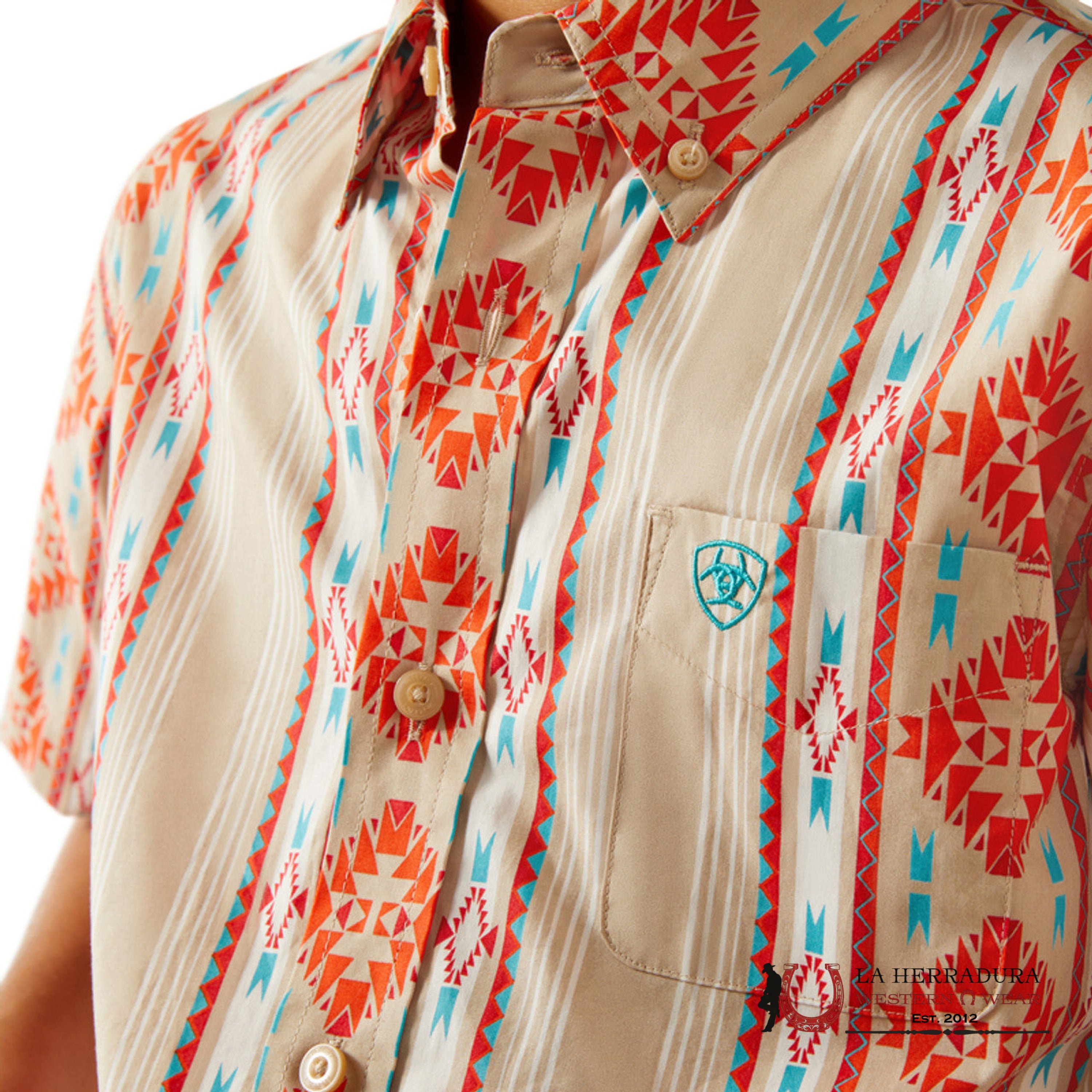 ARIAT KIDS SHIRT -BOYS TAN WADE 10058721 NIÑOS